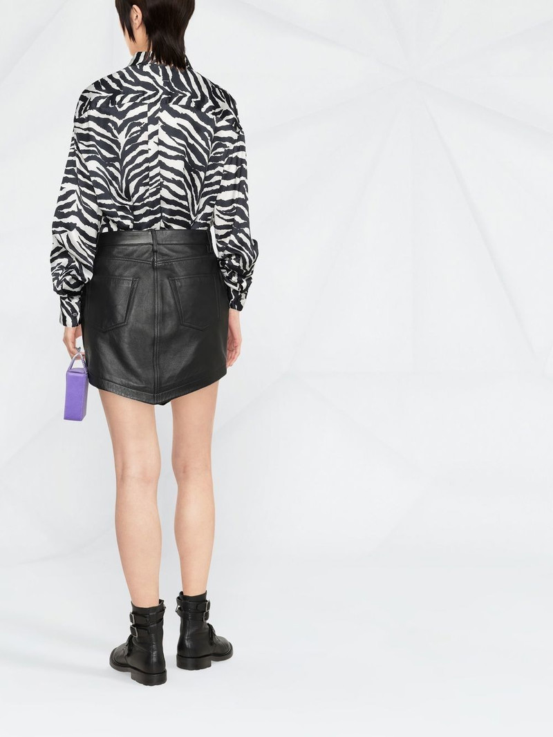 high-waist leather mini skirt 4