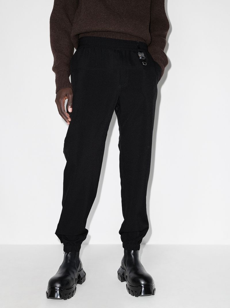 buckle-detail tapered track pants - 2
