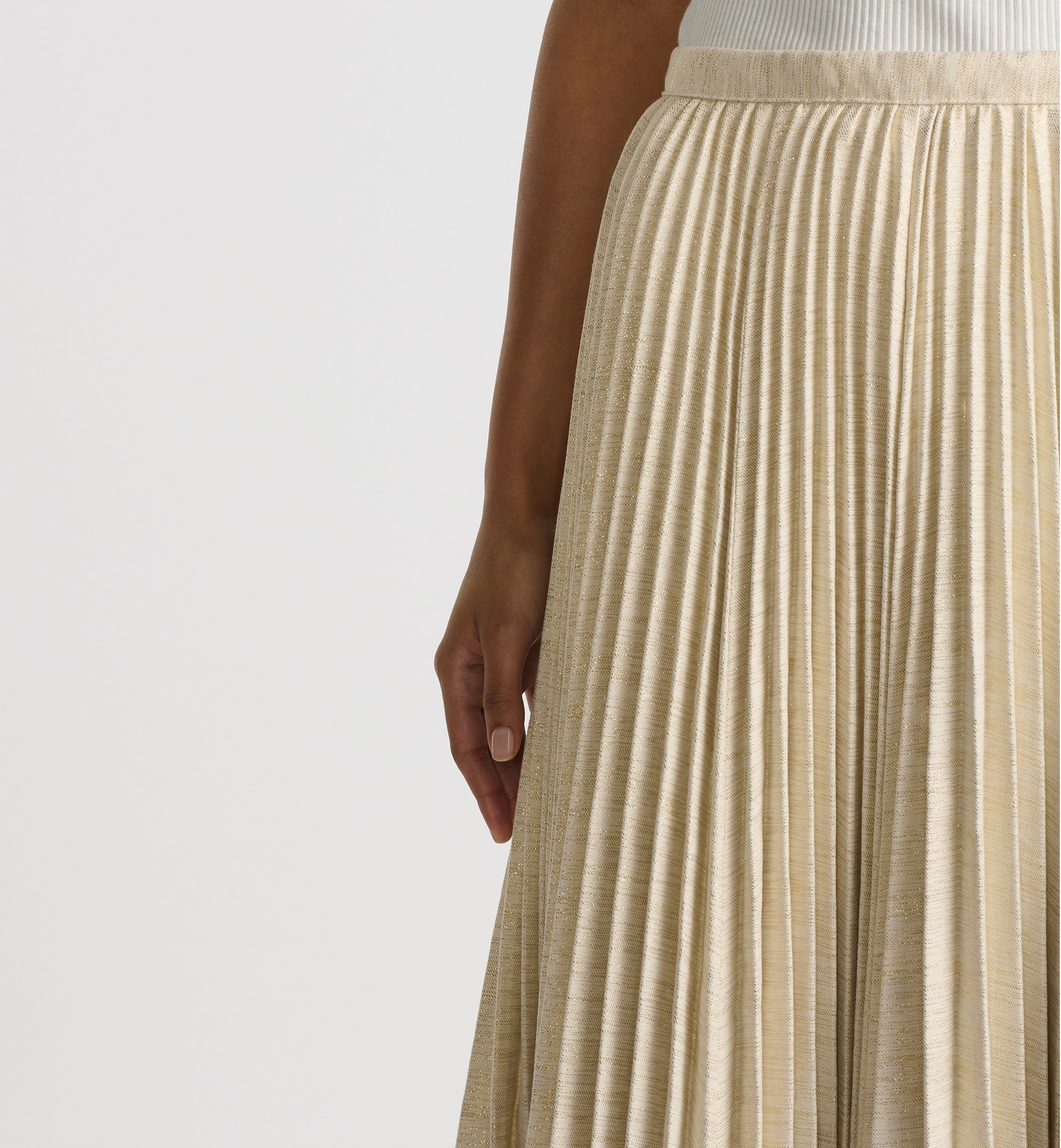 Dior Or Mid-Length Pleated Skirt - 4