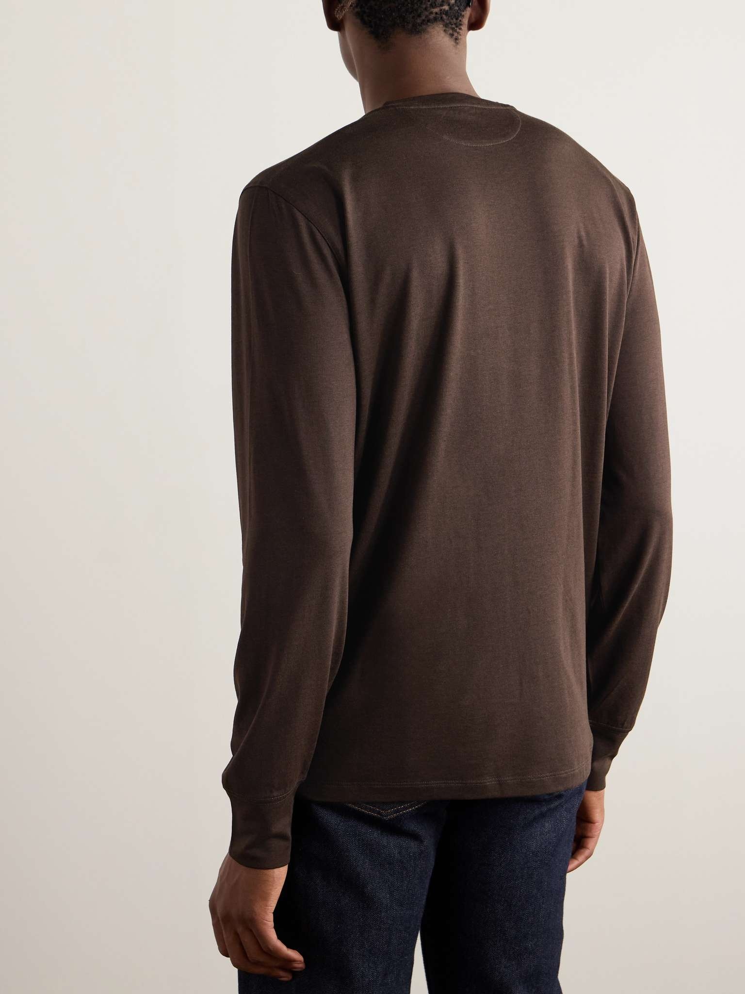 Slim-Fit Lyocell and Cotton-Blend T-Shirt - 4