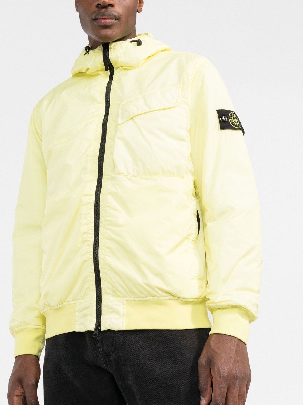 zip-up hooded windbreaker jacket - 3