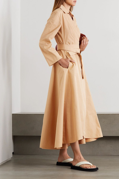 Jil Sander Belted cotton-poplin wrap dress outlook