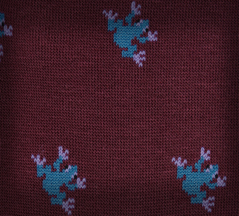 Red Cotton 'Frog' Socks 4