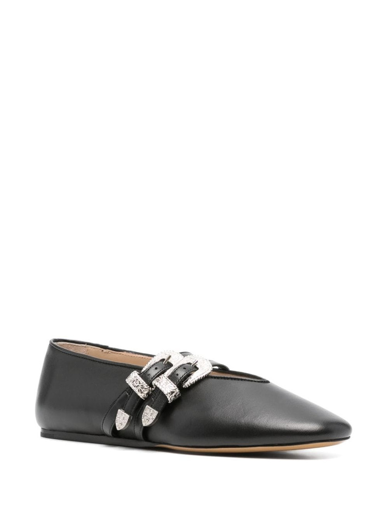 LE MONDE BÉRYL Claudia leather ballet shoes outlook