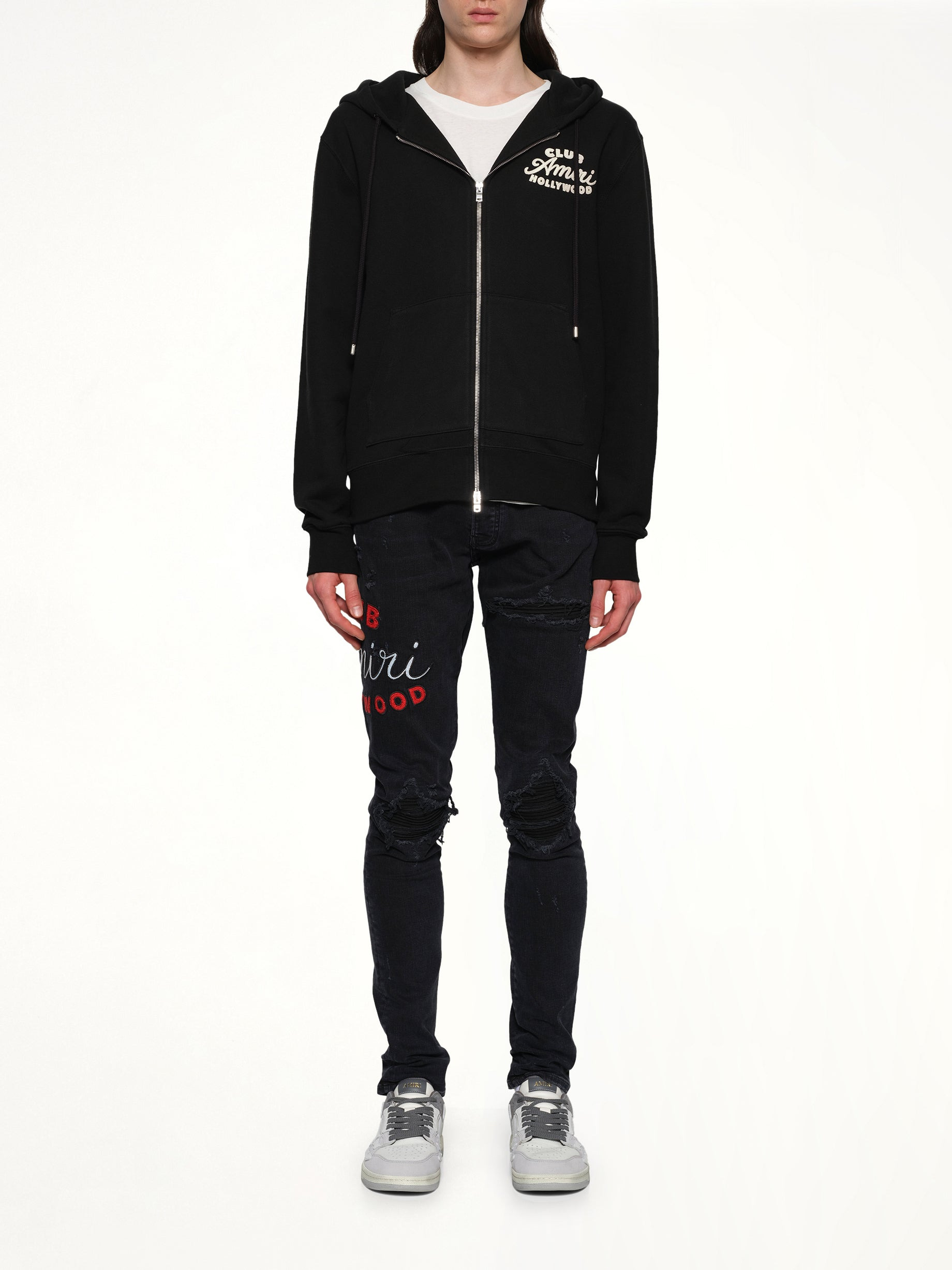 Club Amiri Zip Hoodie in Black - 7