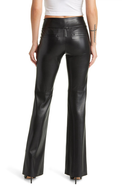 Alice + Olivia Faux Leather Flare Pants outlook