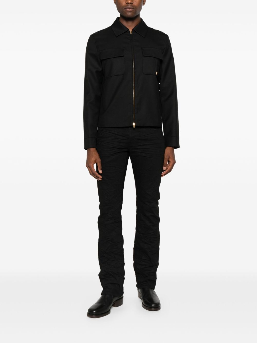 zip-up shirt jacket - 2