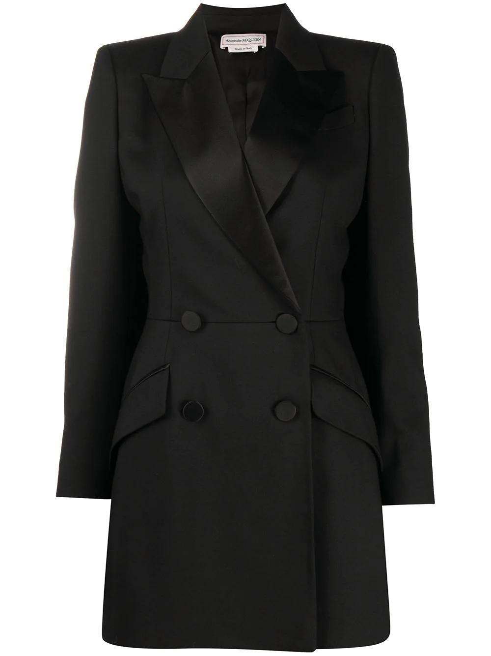 double-breasted tailored cape coat - 1