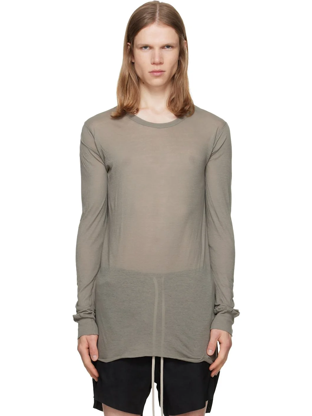 Taupe Tower Basic LS T-shirt - 1