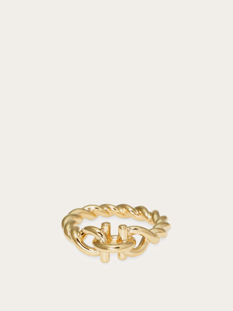FERRAGAMO Gancini twisted ring (50mm) outlook