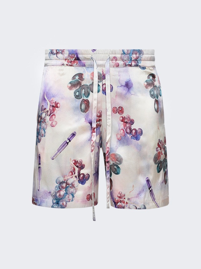 Silk Shorts Grape Print 1