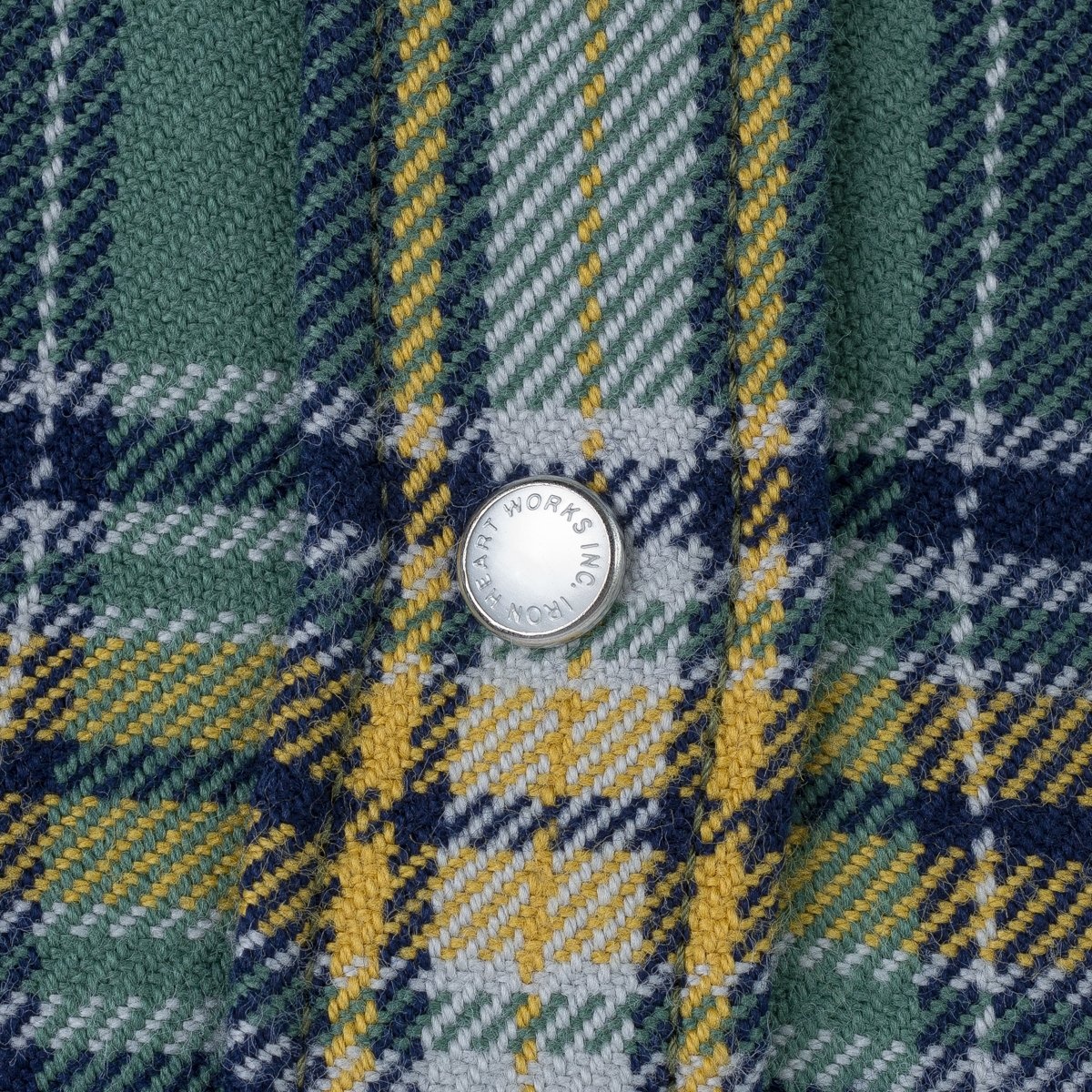 Ultra Heavy Flannel Tartan Check Western Shirt - Green - 11