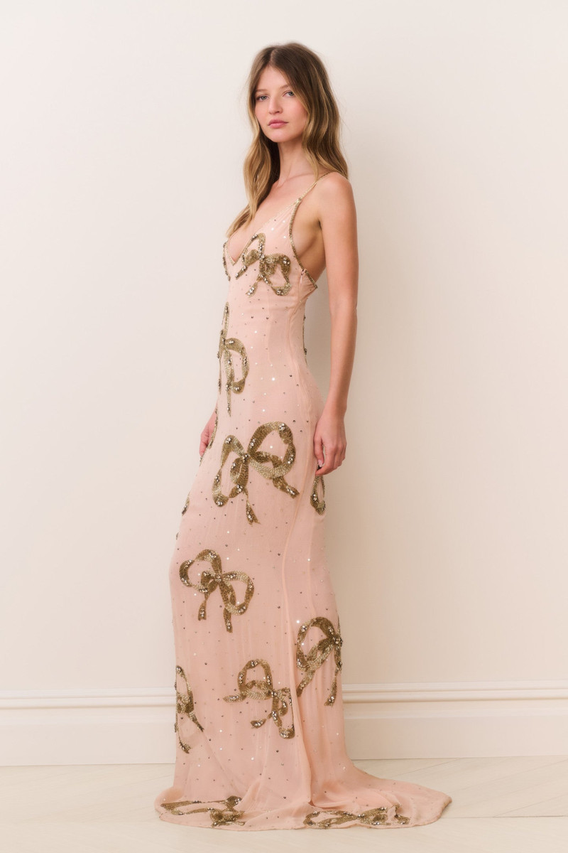 Berisa Beaded Bow Maxi Dress 4