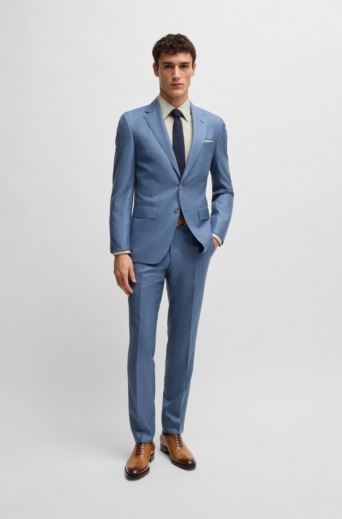 SLIM-FIT SHIRT IN ITALIAN-MADE PRINTED COTTON - 4