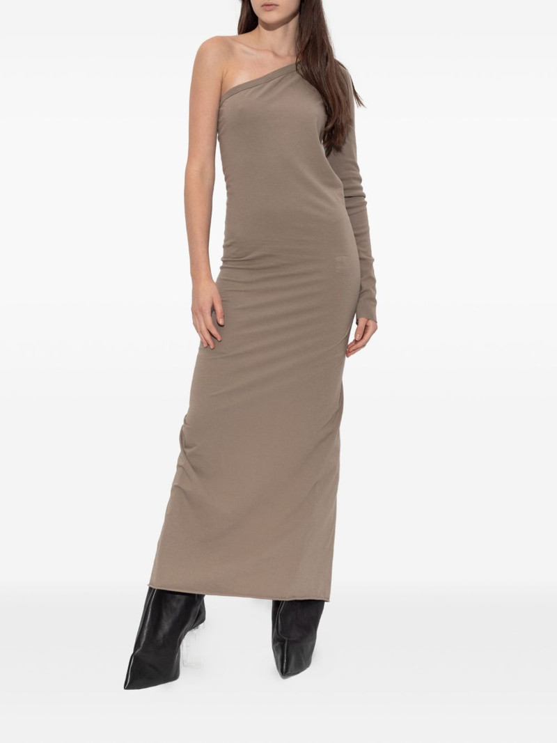 Rick Owens DRKSHDW one-shoulder long-sleeve maxi dress outlook