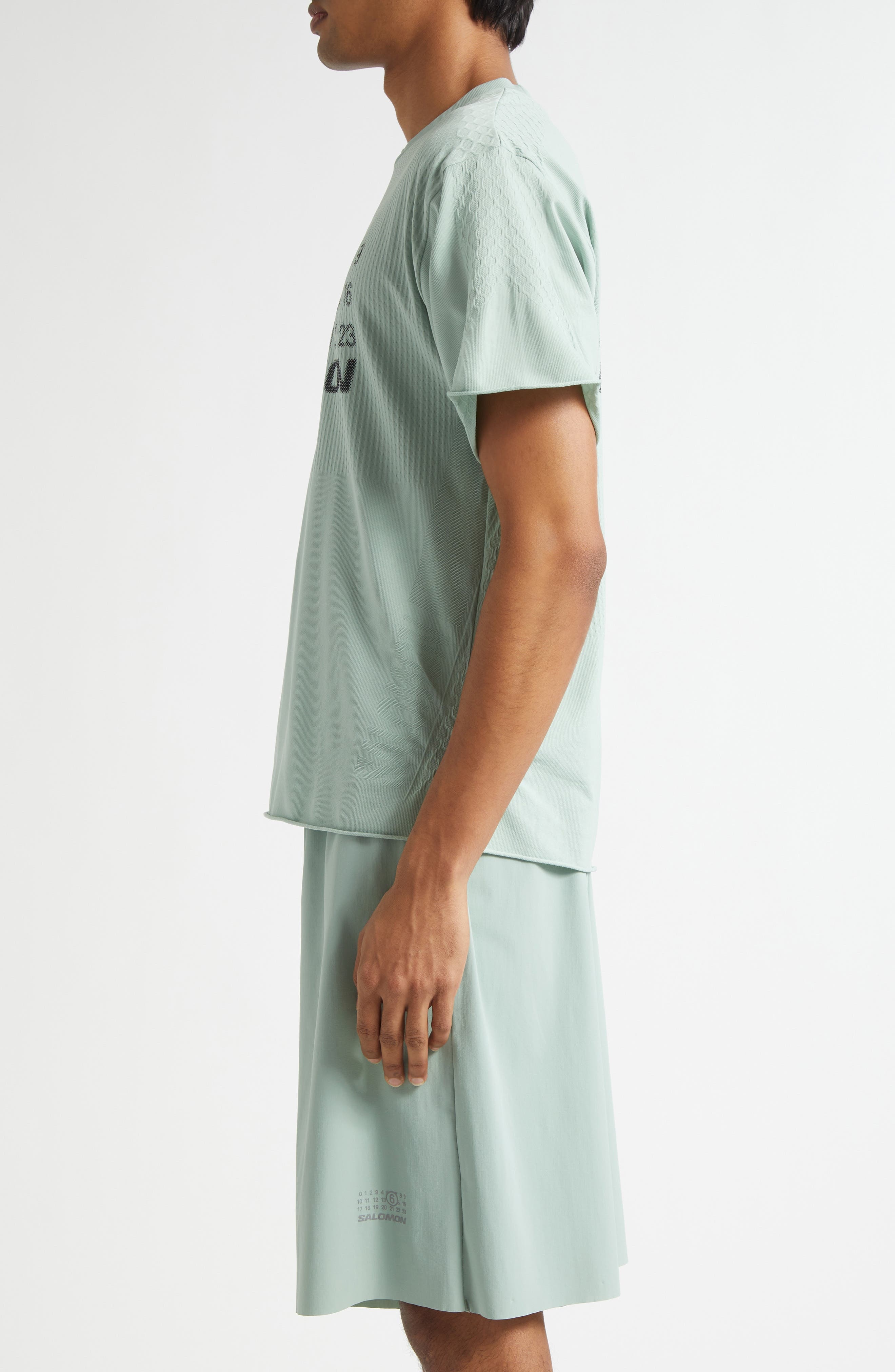 MM6 Maison Margiela x Salomon Numeric Logo Performance T-Shirt in Jadeite at Nordstrom - 4