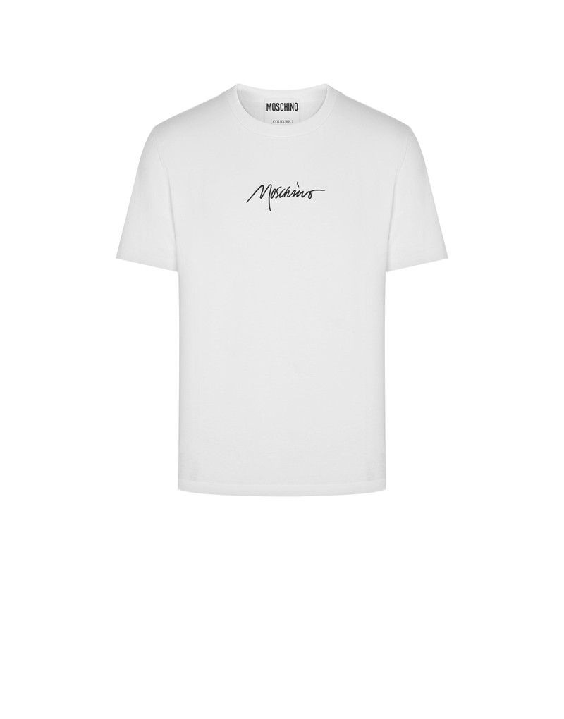 MOSCHINO SIGNATURE STRETCH JERSEY T-SHIRT 9