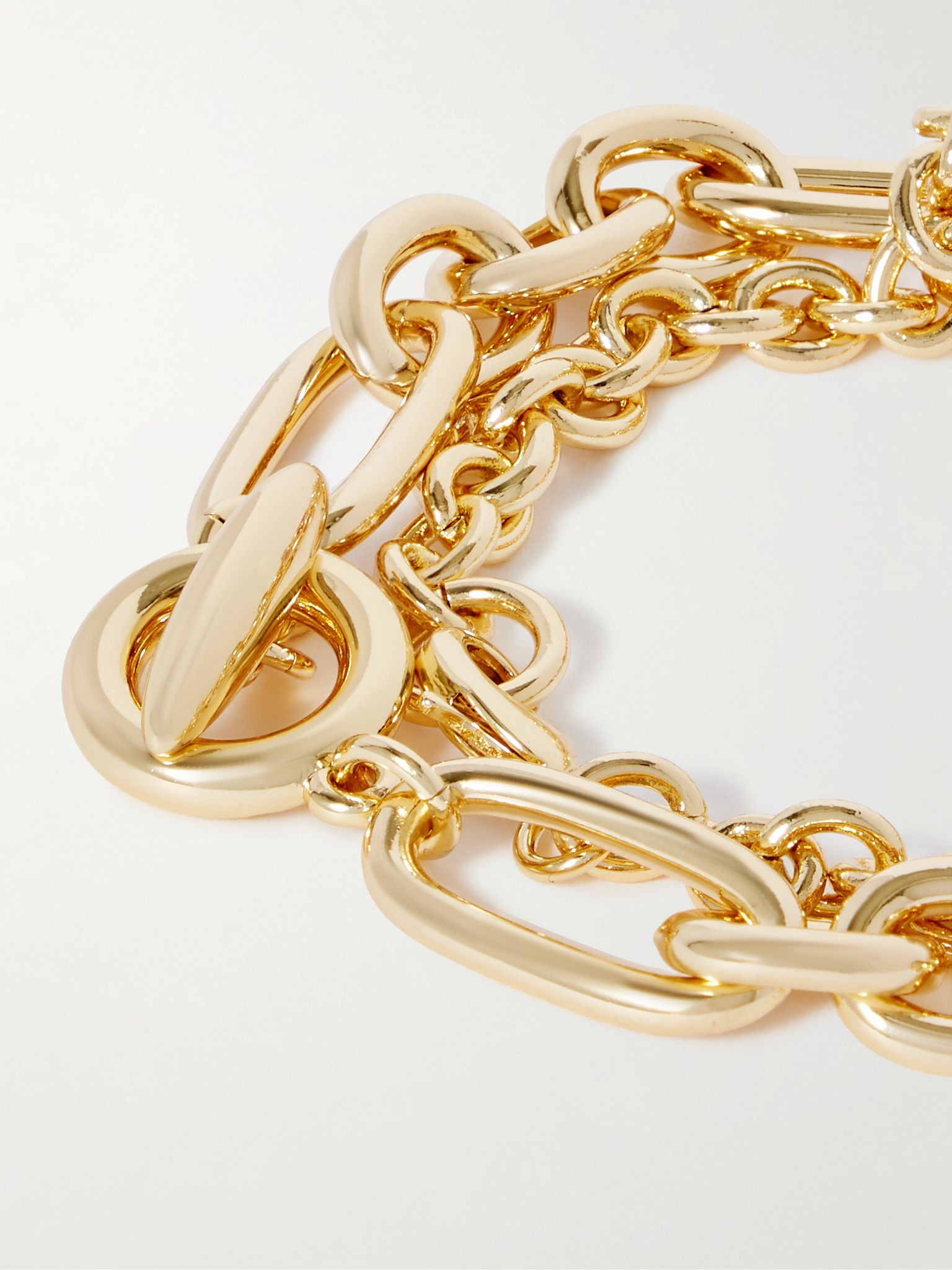 The Happy Heart Initial set of two gold-tone and enamel bracelets Gold - 3