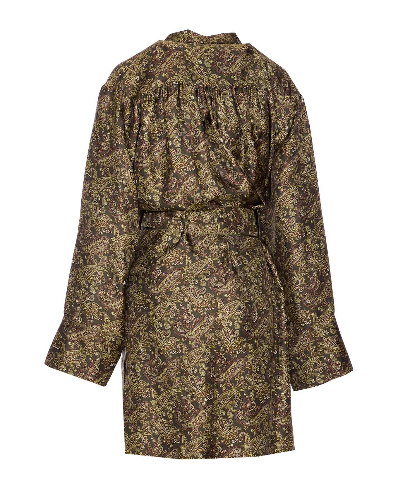 Paisley Motif Silk Dress - 2