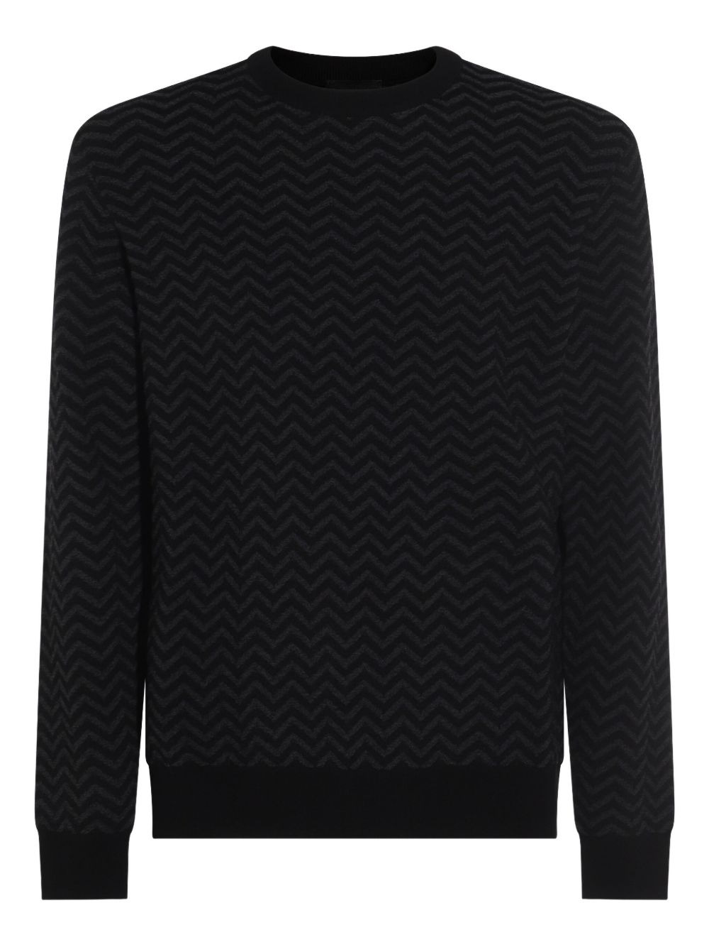 chevron-pattern sweater - 1