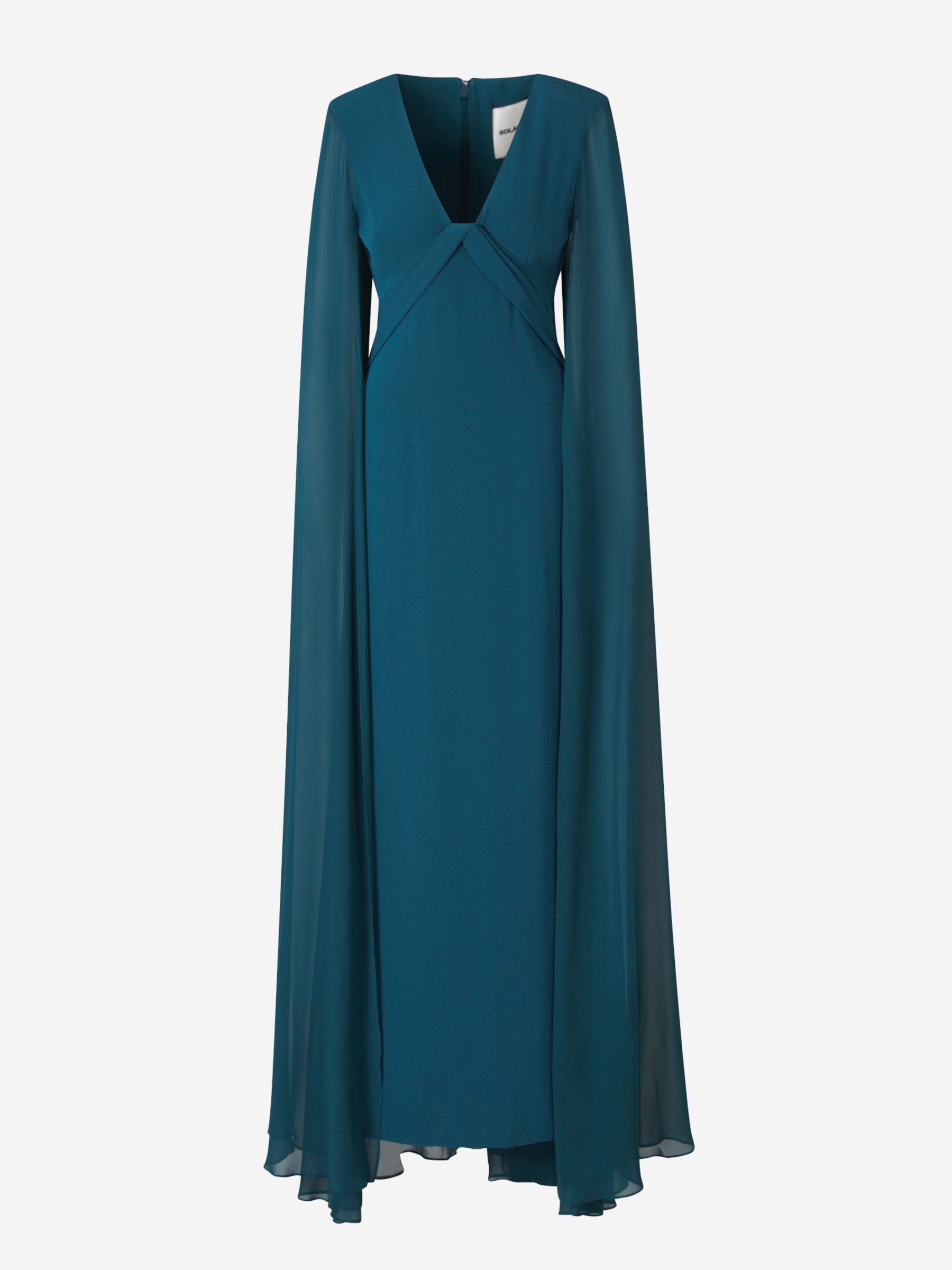 MAXI CREPE LAYERED DRESS - 1