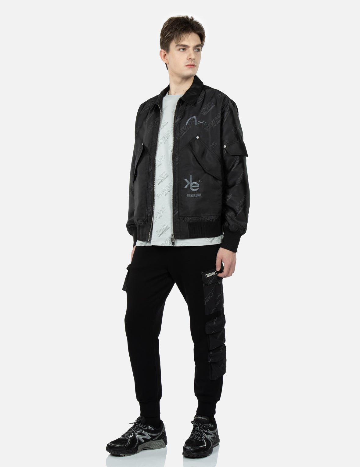 Allover Logo Print Bomber Jacket - 4