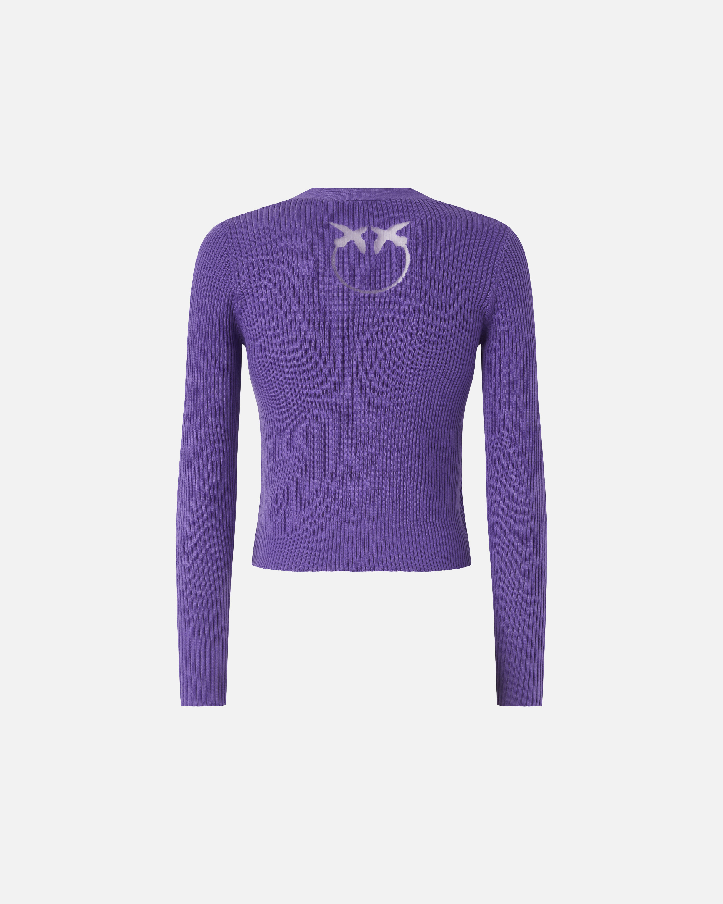 RIB-KNIT CARDIGAN WITH LOVE BIRDS LOGO - 2