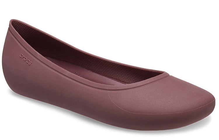 (WMNS) Crocs Brooklyn Flats 'Dark Cherry' 209384-6WD - 4