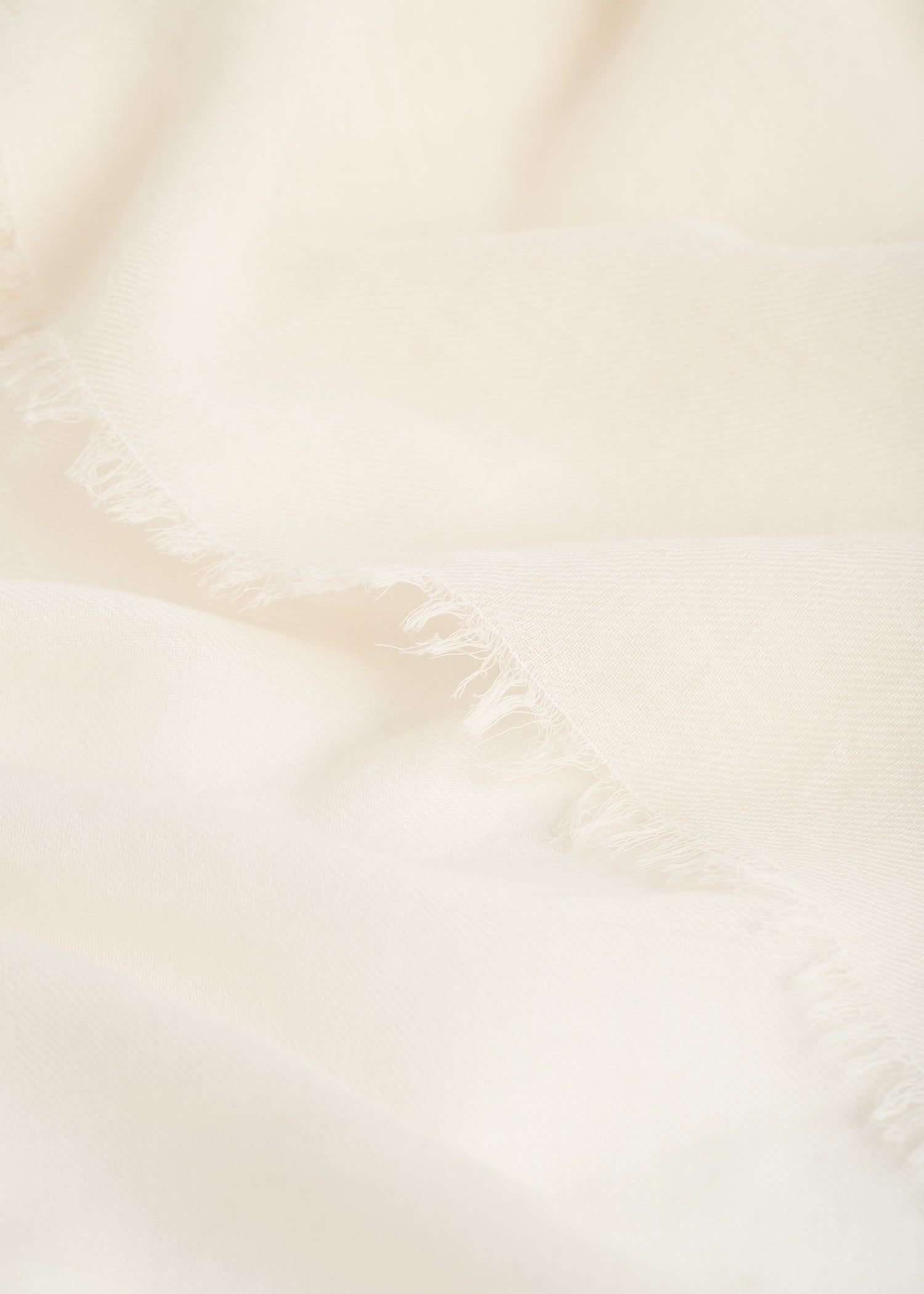 Light wool blanket scarf off-white - 5