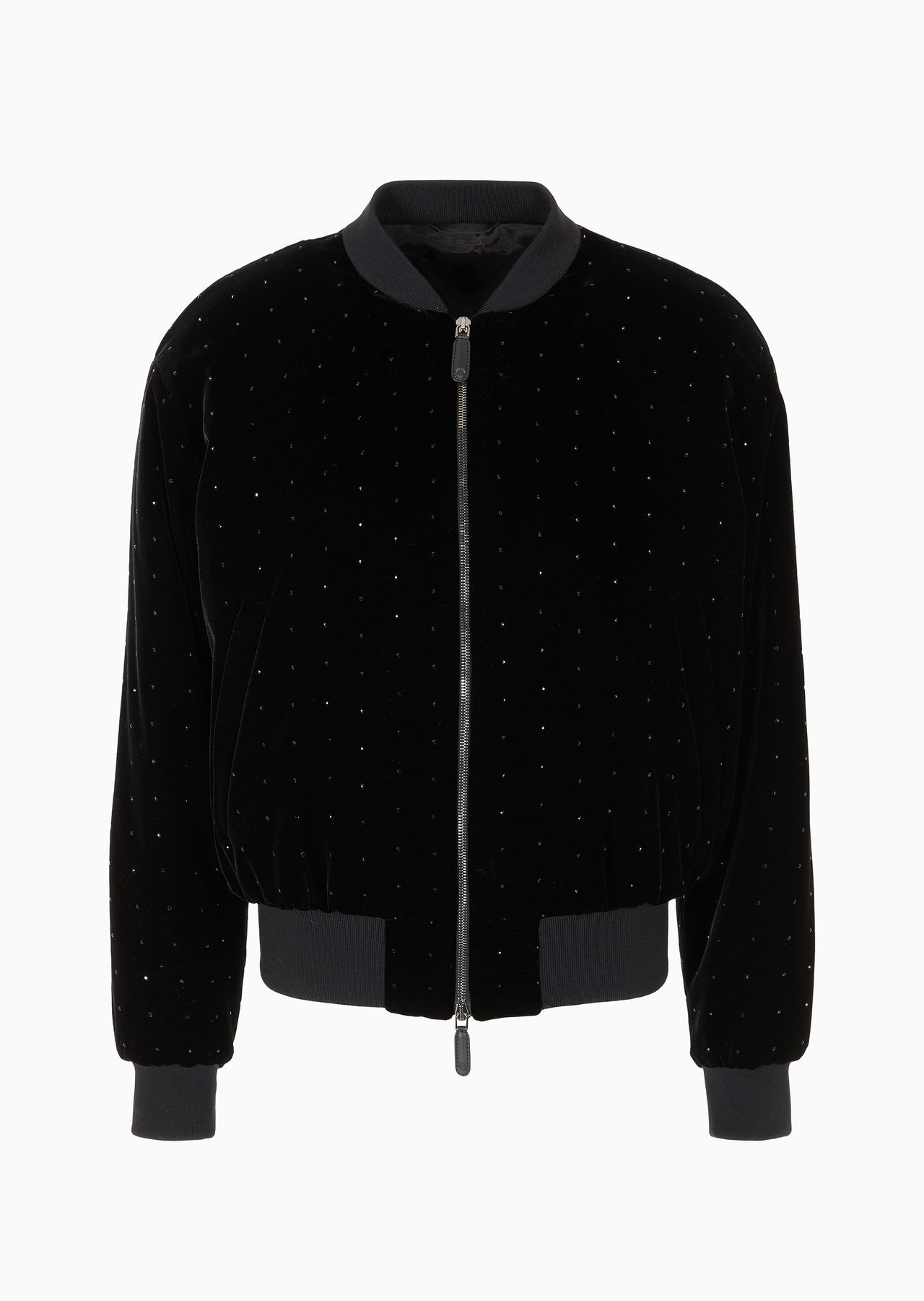 Giorgio’s velvet bomber jacket with rhinestone details - 1