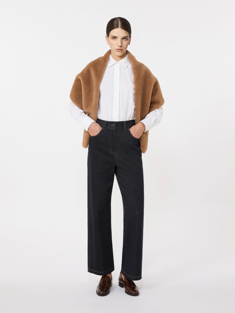 SESAMO Teddy fabric stole - CAMEL 1