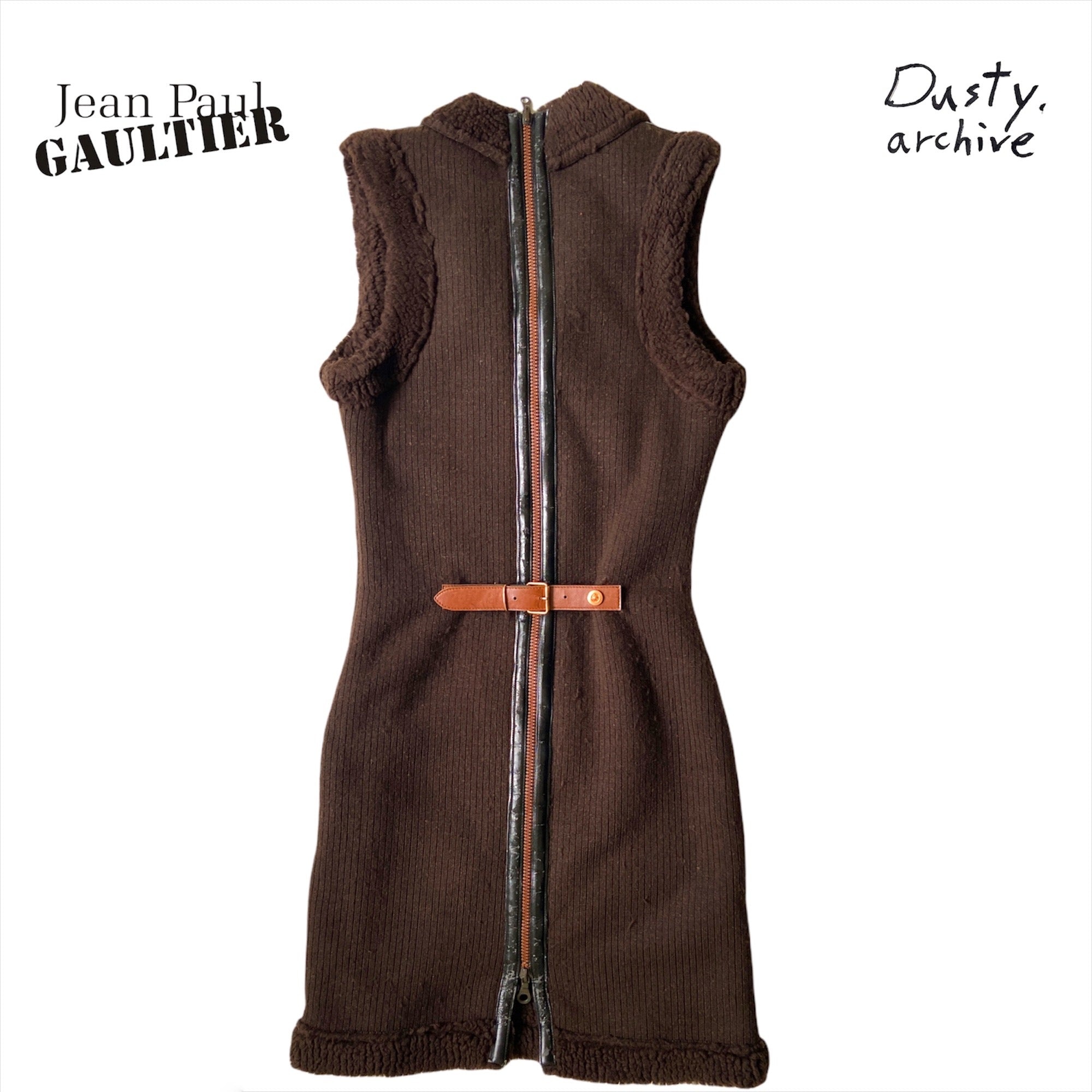 Jean paul gaultier fw94 runway logo painted tank knee dress - 6