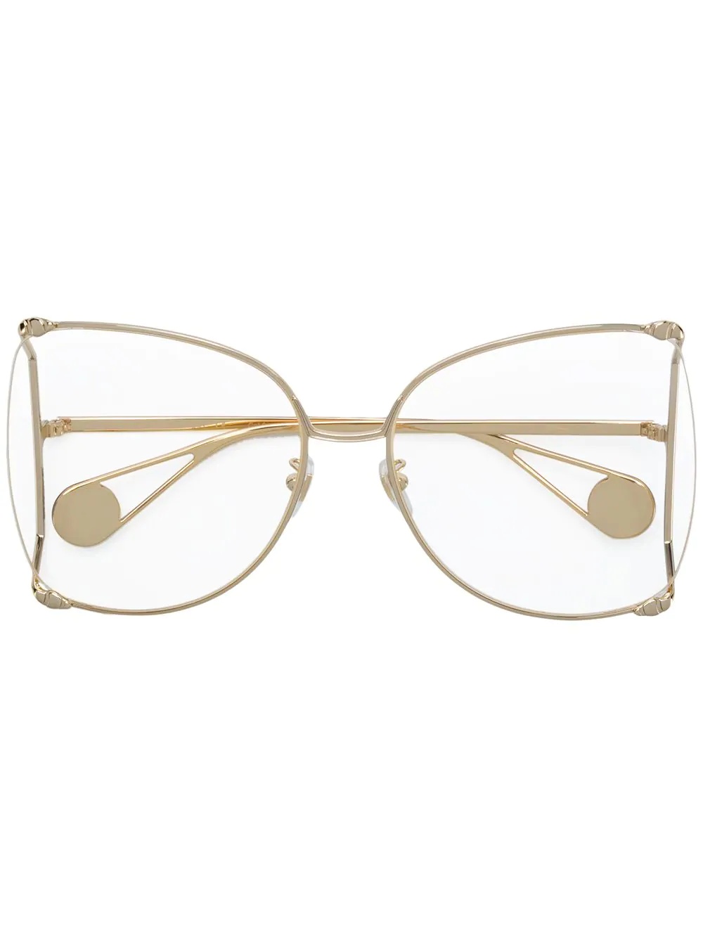 oversized butterfly-frame glasses - 1