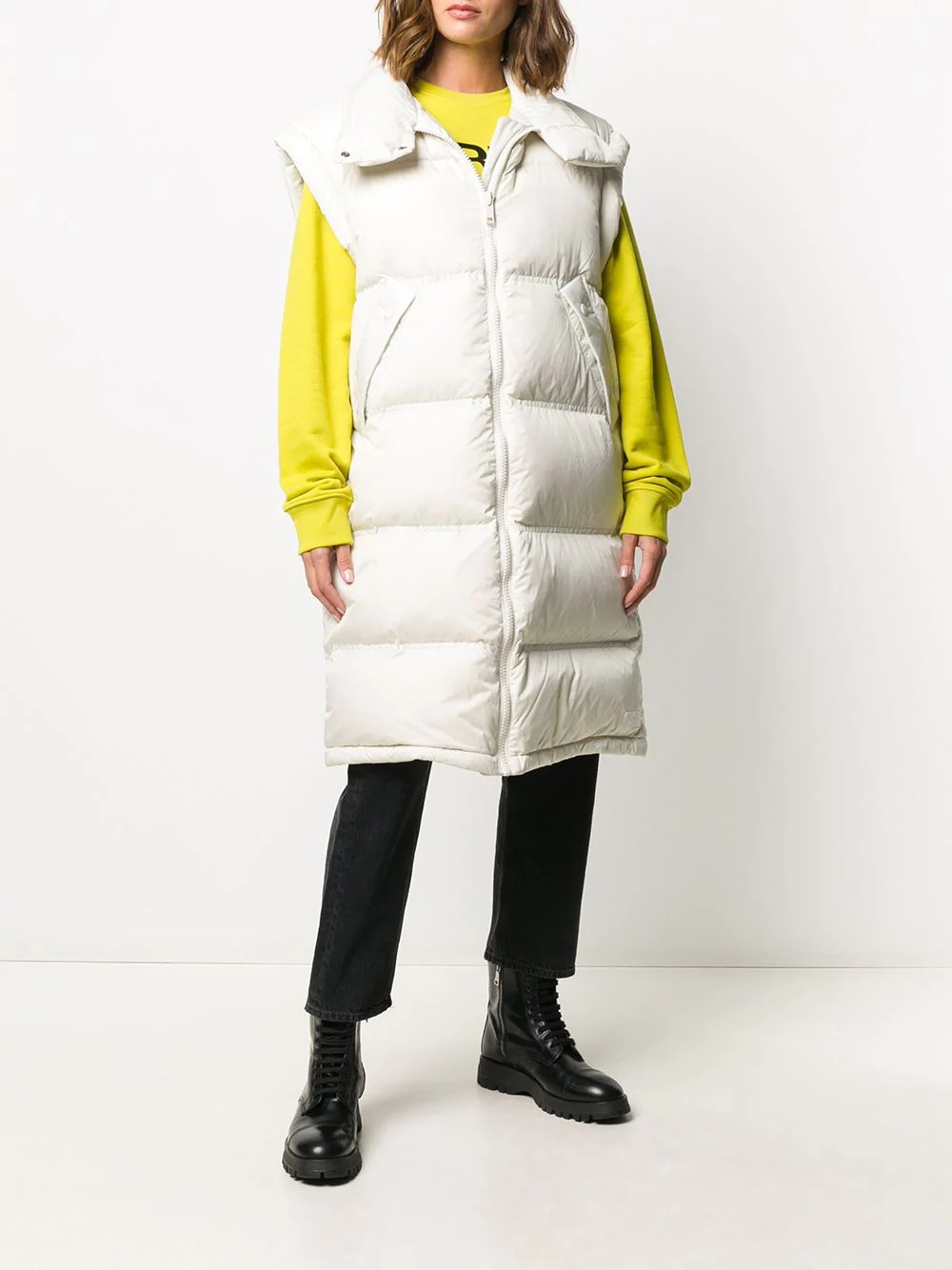 sleeveless padded coat - 6