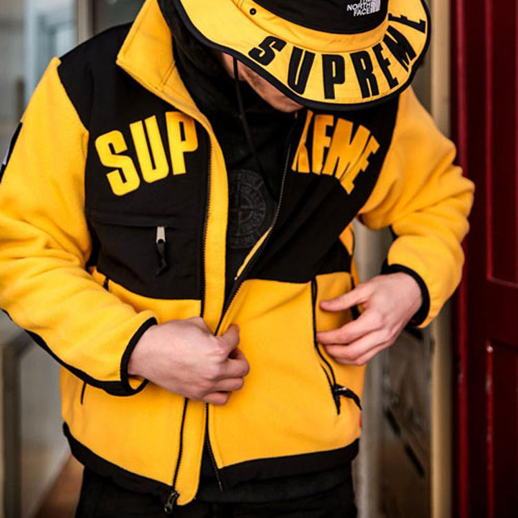 Supreme SS19 x The North Face Arc Logo Denali Fleece Jacket Yellow SUP-SS19-549 - 4