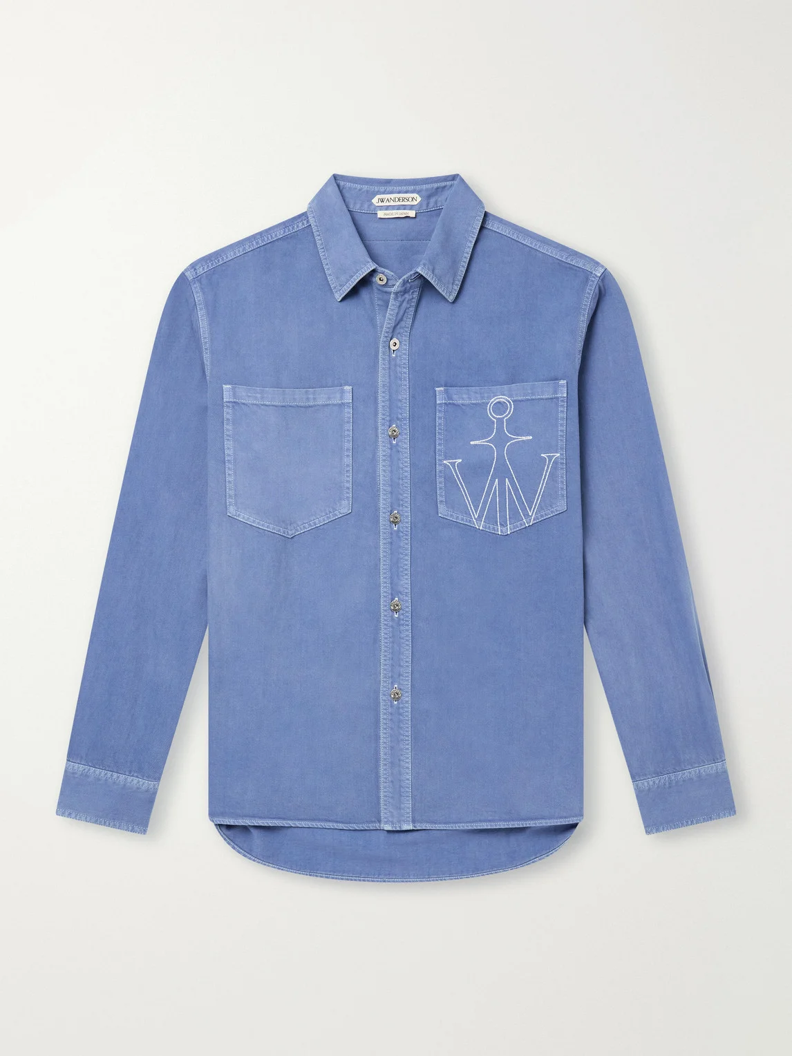 Logo-Embroidered Cotton-Twill Shirt - 1
