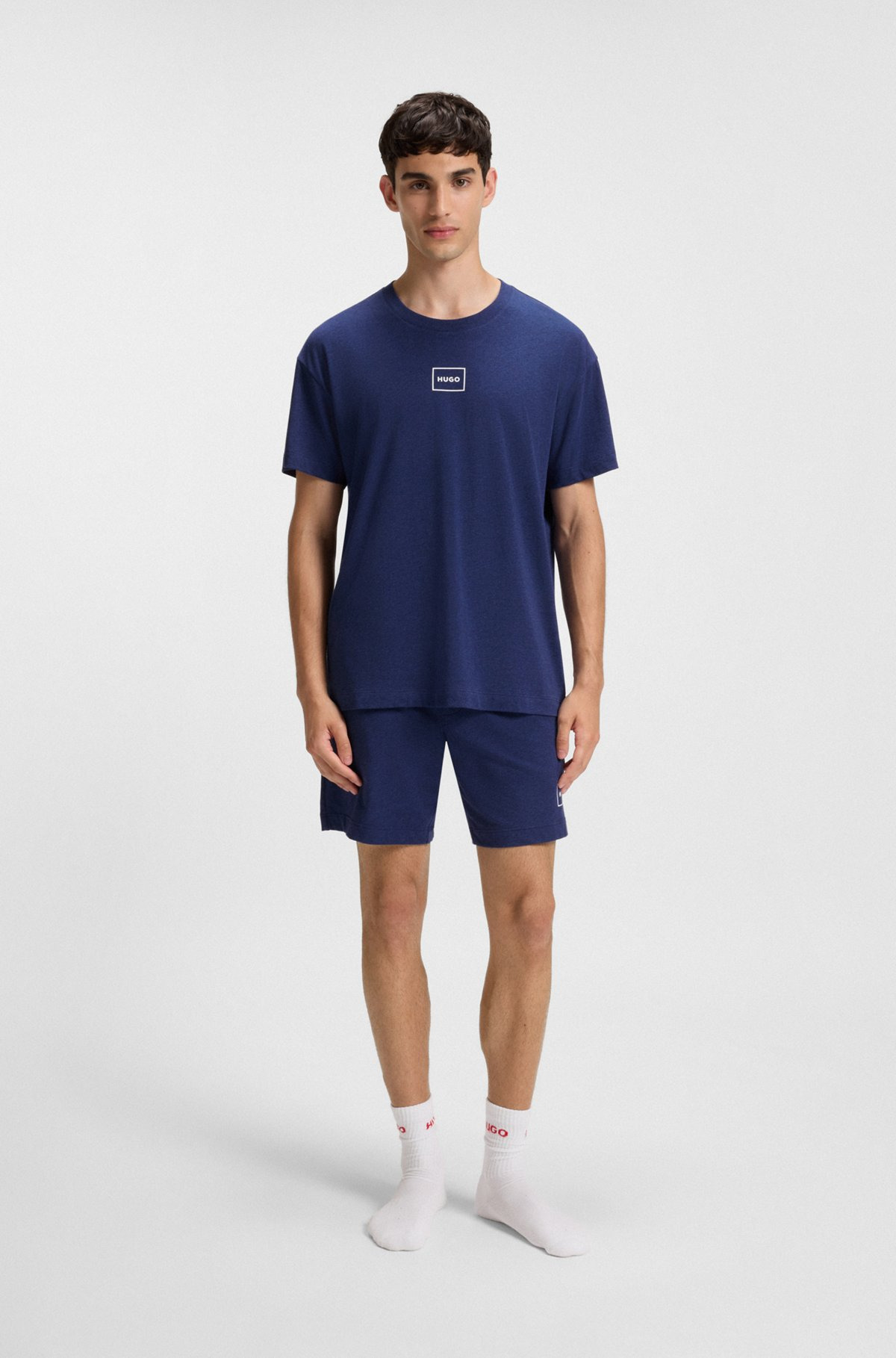 STRETCH-COTTON T-SHIRT WITH LOGO PRINT - 3