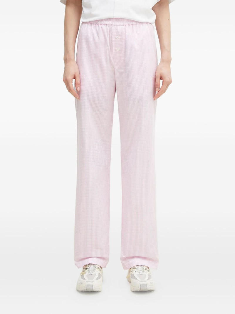 gingham-check trousers 1