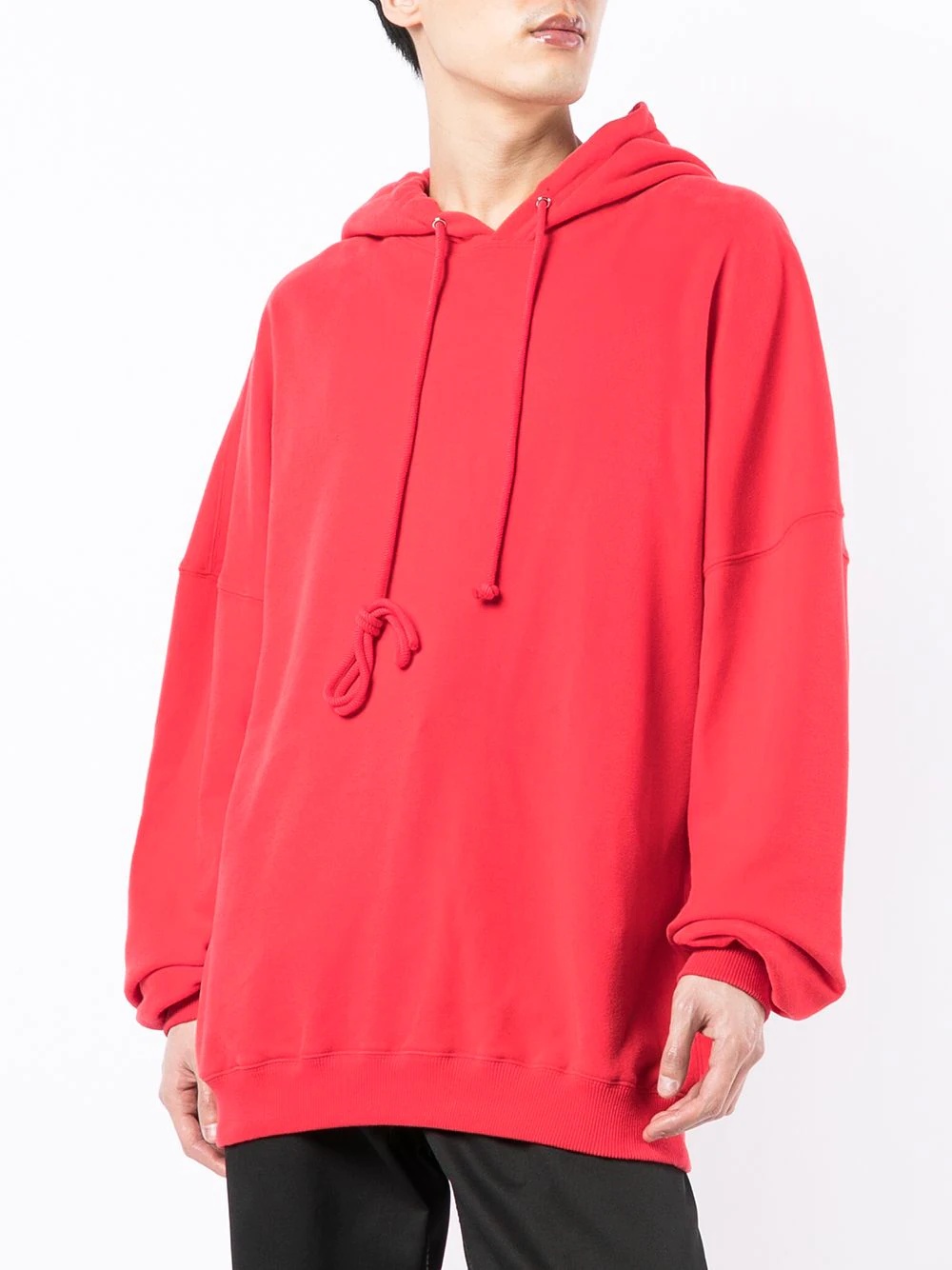 rear-logo oversized hoodie - 4