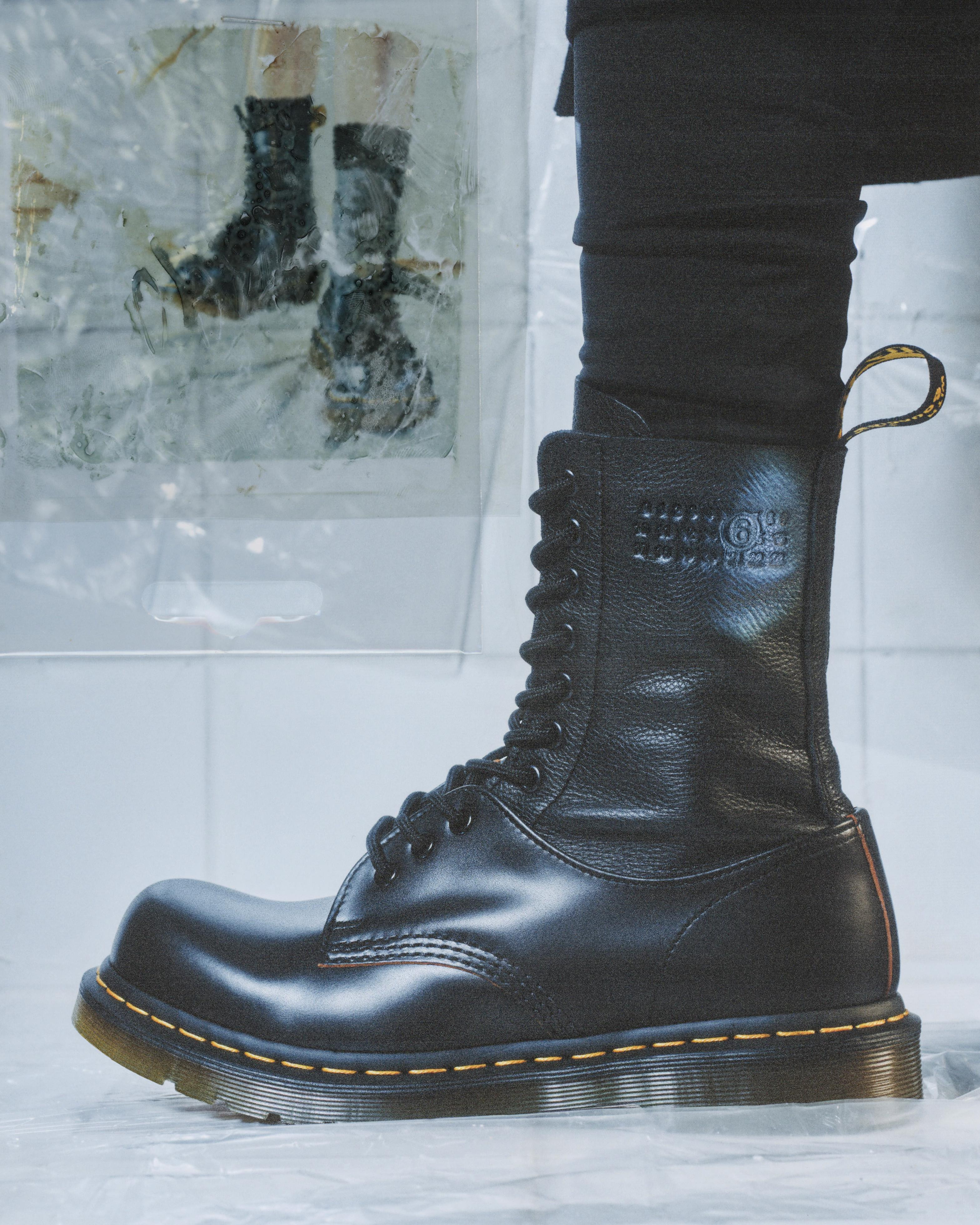 1490 / 1461 MM6 Leather Lace Up Boots - 2