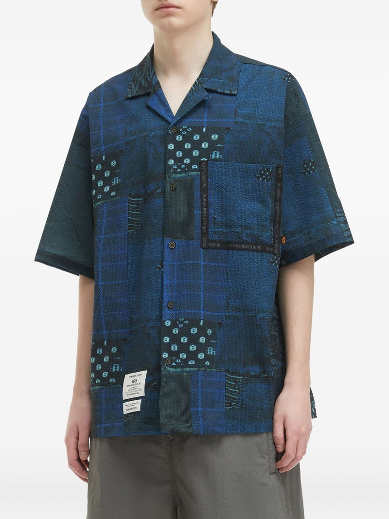 patchwork-pattern panelled shirt 3