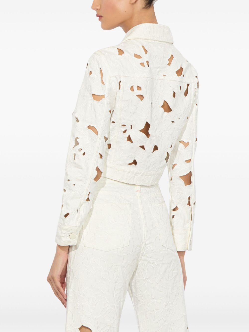 Chloe embroidered denim jacket - 4