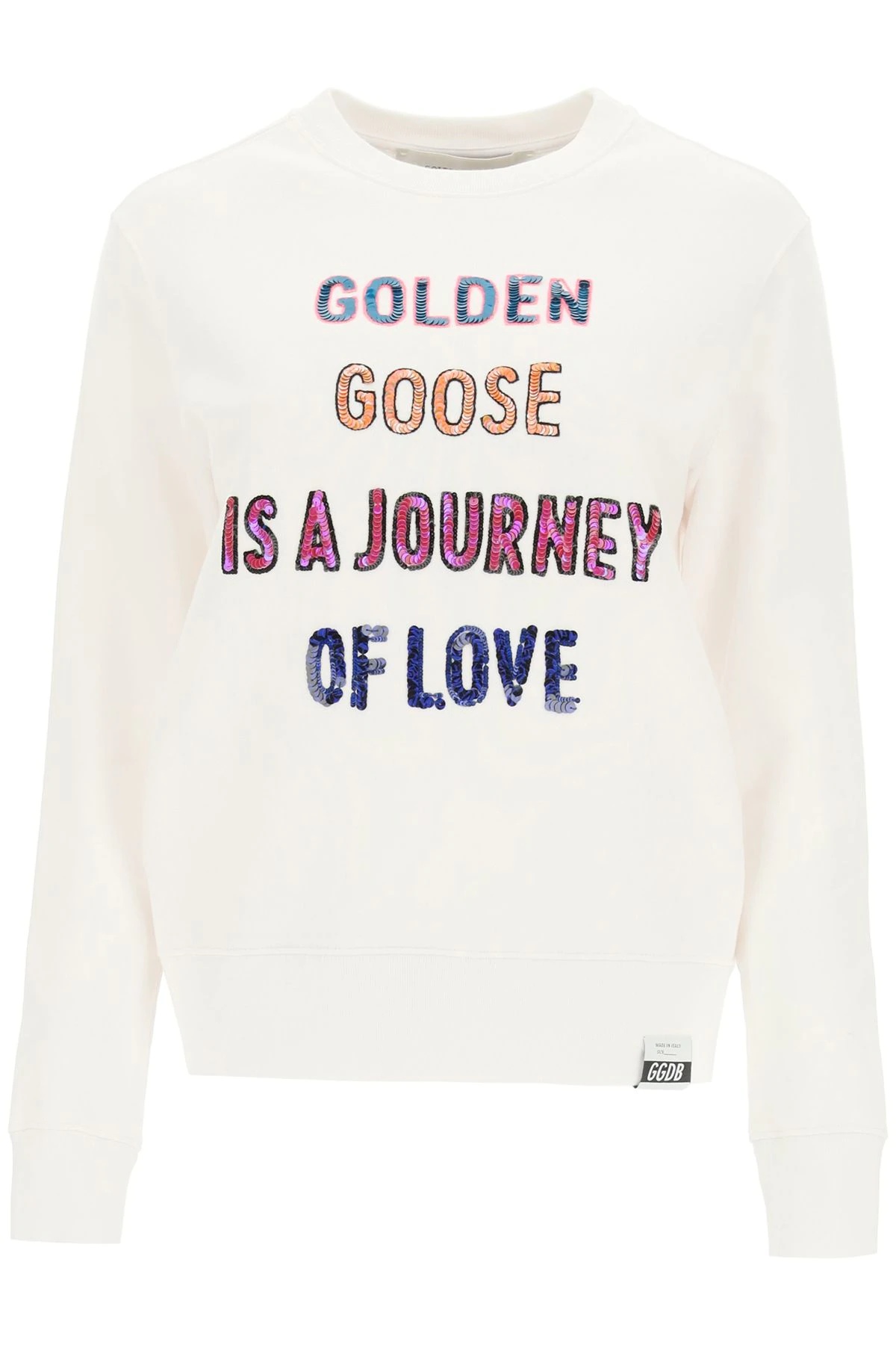 ATHENA SWEATSHIRT WITH SEQUINED LOGO - 1