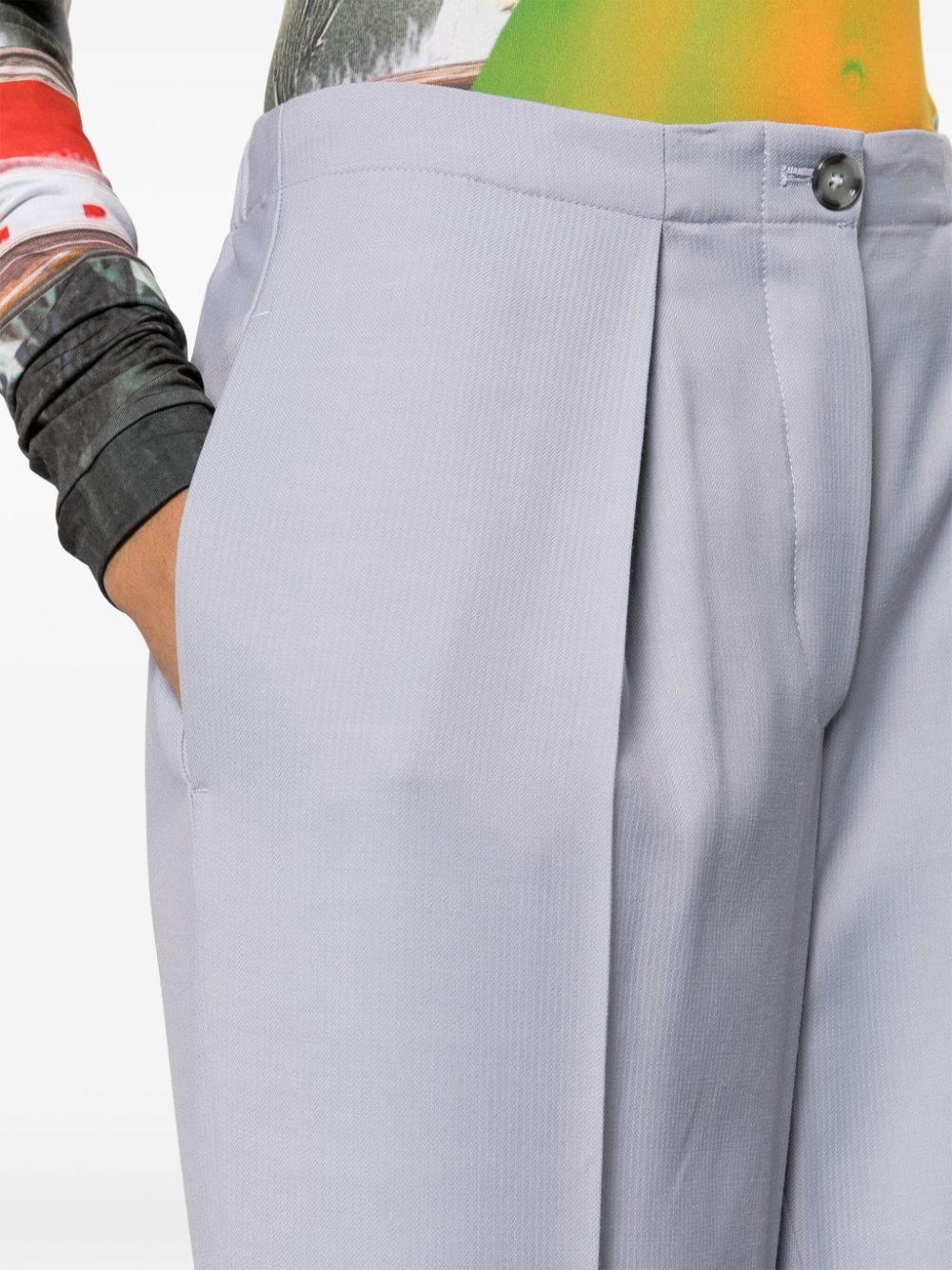 wide-leg tailored trousers - 5