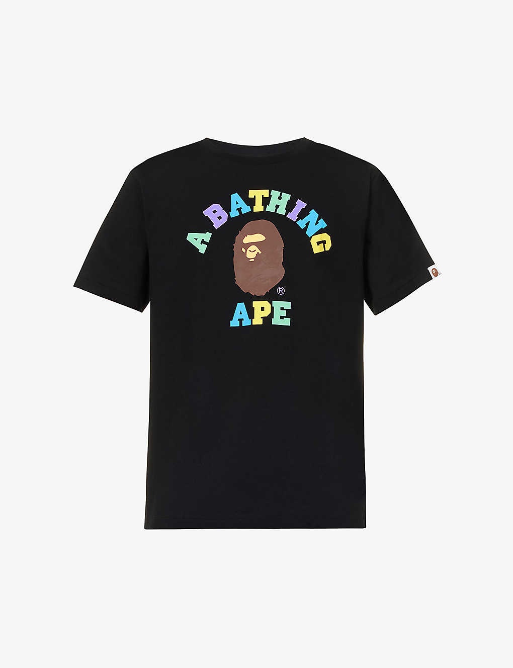 A BATHING APE® College logo-print brand-patch cotton-jersey T