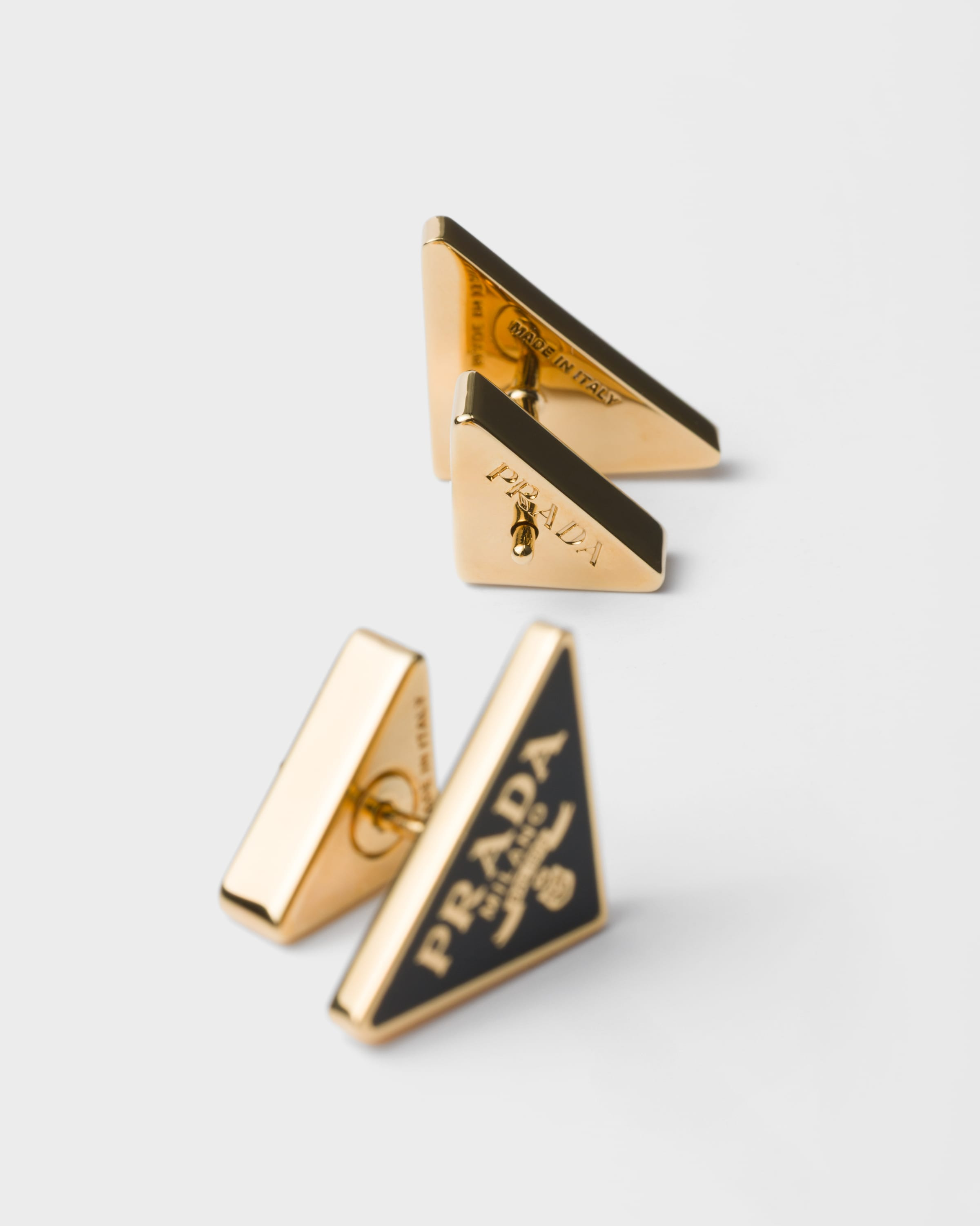 Enameled metal earrings - 2
