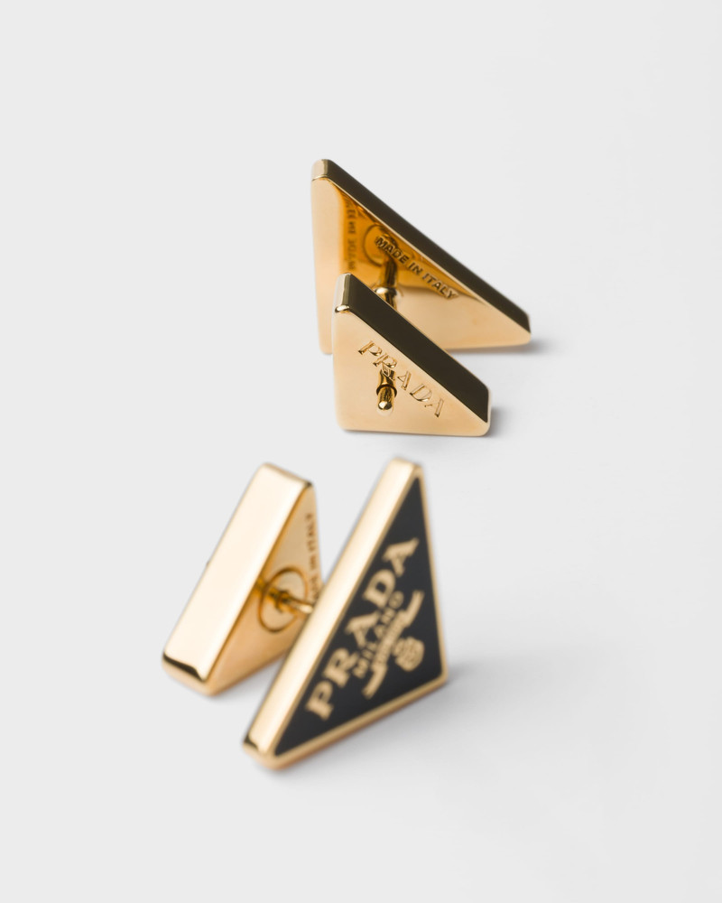 Prada Enameled metal earrings outlook