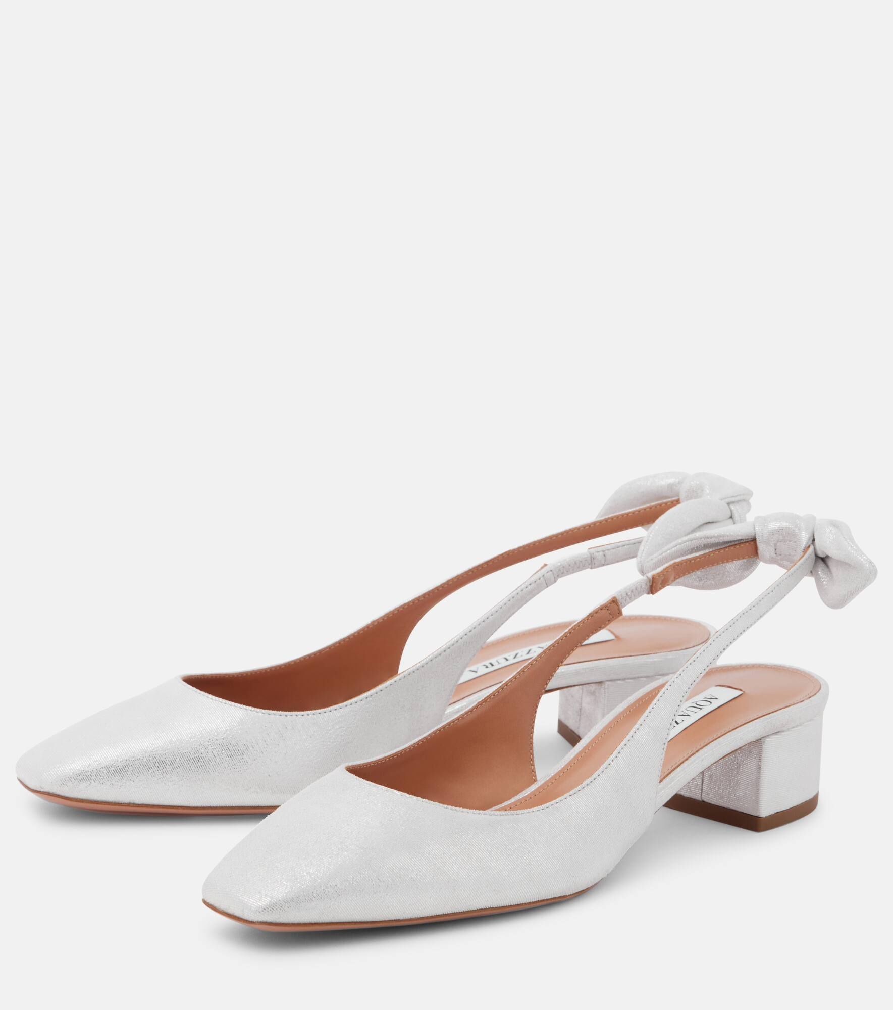 Very Bow leather slingback pumps - 4