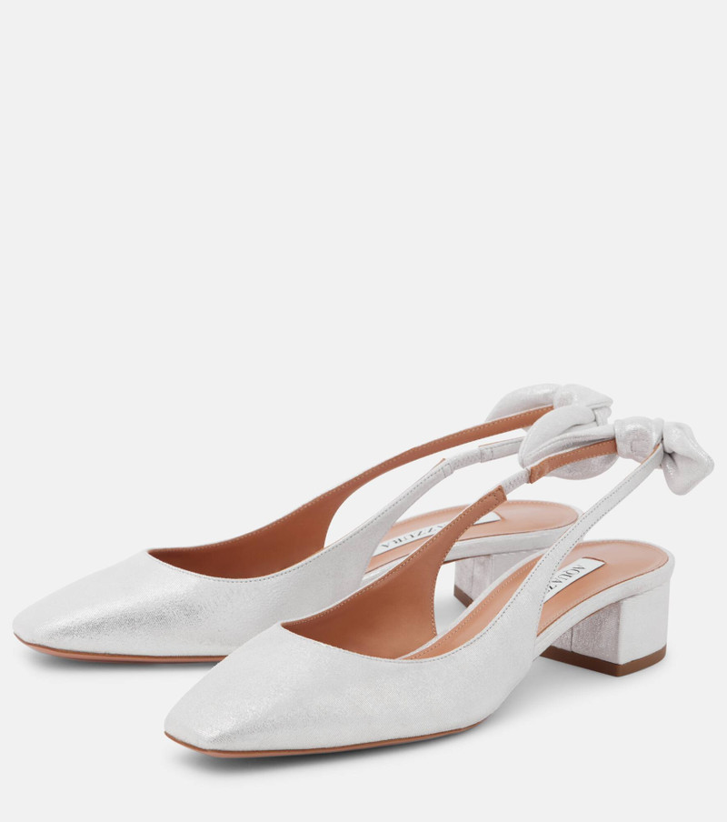 Very Bow leather slingback pumps 4