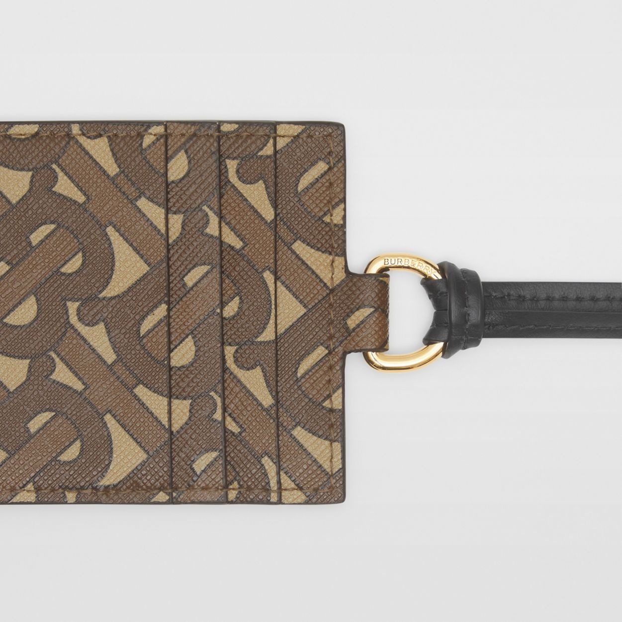 Monogram Print E-canvas Card Case Lanyard - 2